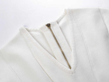 Kali Dress - Flattering Fit - and - Flare Silhouette - Military - Inspired Design - Slim Bodice With Flared Skirt - Gold - Tone Buttons