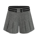 Kali Top & Shorts Herringbone Grey Peplum Crystal Embellished