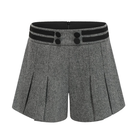 Kali Top & Shorts Herringbone Grey Peplum Crystal Embellished
