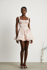 Kara floralprint cotton mini dress