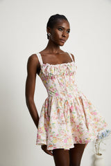 Kara floralprint cotton mini dress