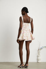 Kara floralprint cotton mini dress