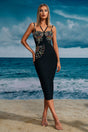Karina Black Bandage Dress with Embellishments