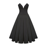 Katherine offshoulder corset midi dress in Black
