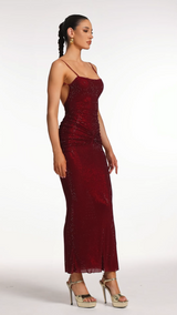 Katherine Red Sequin Evening Dress
