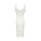 Kéfera white mesh mini dress
