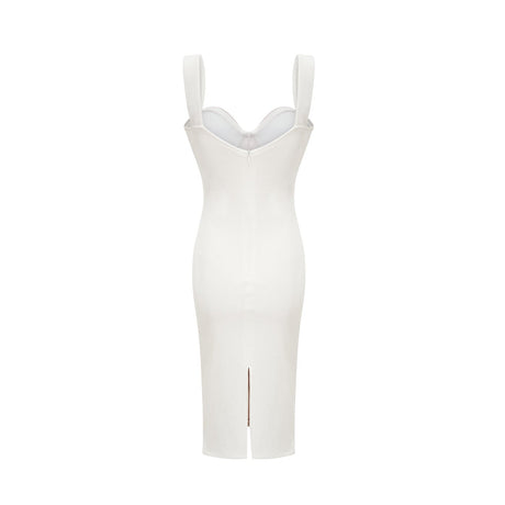 Kéfera white mesh mini dress