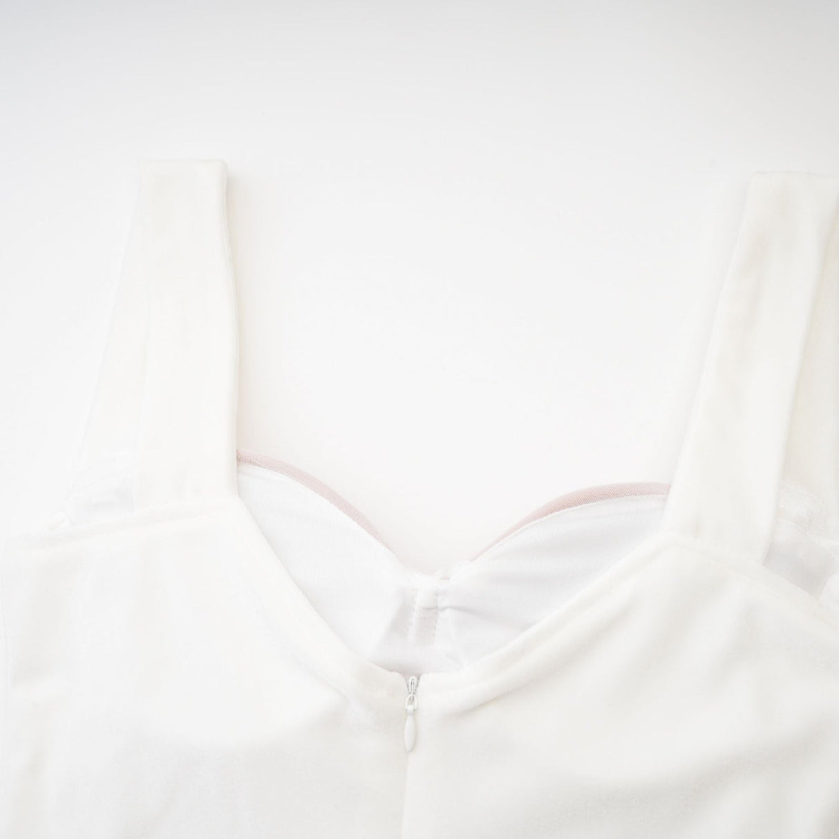 Kéfera white mesh mini dress