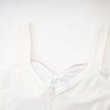 Kéfera white mesh mini dress