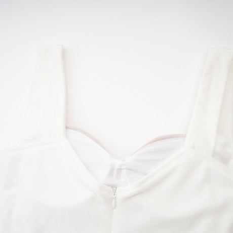 Kéfera white mesh mini dress