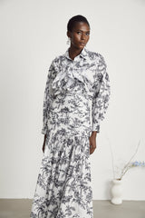 Kelly graphicprint shirt  skirt matching set