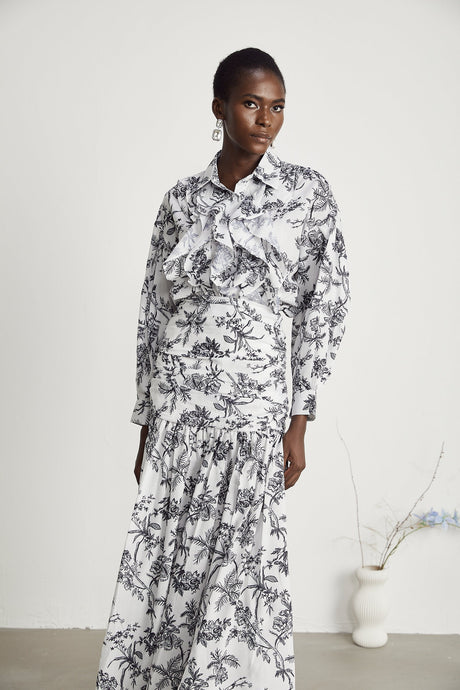 Kelly graphicprint shirt  skirt matching set