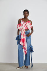 Khloe Jeans Wide Leg with Bow Detail