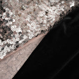Kiara Maxi Dress - Asymmetric One - Sleeve Design with Attached Scarf & Sequin Embellishments
