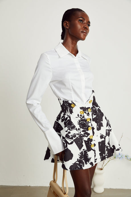 Kiara Shirt & Skirt Floral Print Matching Set