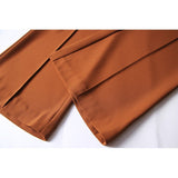 Kiara Trousers - High - Waisted Flare - Structured Tailoring - Contoured Waistline - Chain Embellishment - Layered Waistband