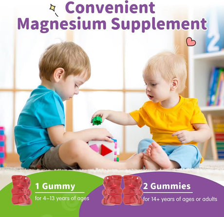 Kids Sleep Gummies – Melatonin - Free Magnesium, Vitamin B6 & D3, L - Theanine