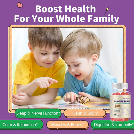 Kids Sleep Gummies – Melatonin - Free Magnesium, Vitamin B6 & D3, L - Theanine