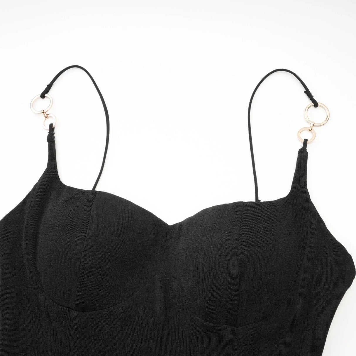 Kimberly Midi Dress Black Bustier Off - shoulder Design