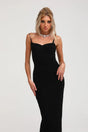 Kimberly Midi Dress Black Bustier Off - shoulder Design