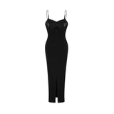 Kimberly Midi Dress Black Bustier Off - shoulder Design