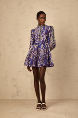 Kimberly Mini Dress Purple Butterfly - Appliqu & Cut - Out