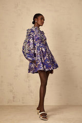 Kimberly Mini Dress Purple Butterfly - Appliqu & Cut - Out
