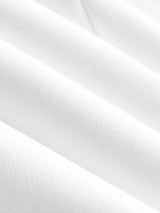 Soft and lightweight white fabric showcases a refined texture with a subtle sheen, perfect for a fresh, elegant dress. This.