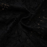 Kylitha black lace ribbon mini dress