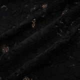 Kylitha black lace ribbon mini dress