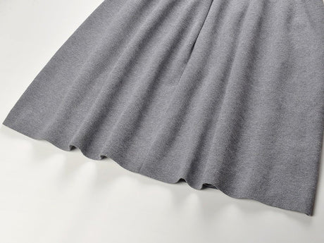 Laila Dress - Figure - Enhancing Silhouette - Elegant Layered Look - Deep V - Neck With Bow Accent - Frilled Cuffs & Bow