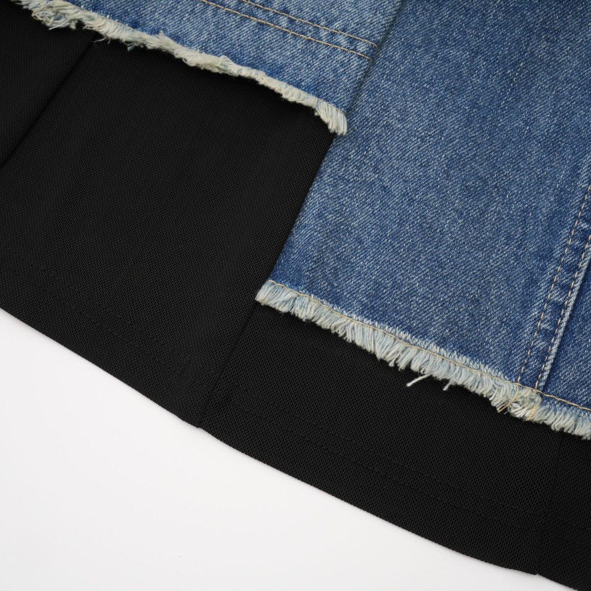 Lana denim patchwork sleeveless dress