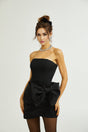 Lanetta bowknot asymmetric dress