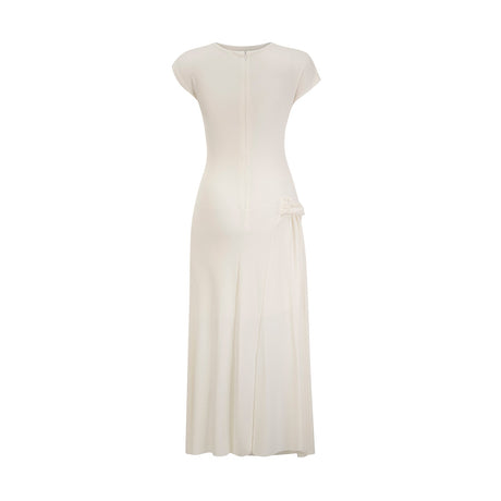 Lanetta jerseyknit draped midi dress
