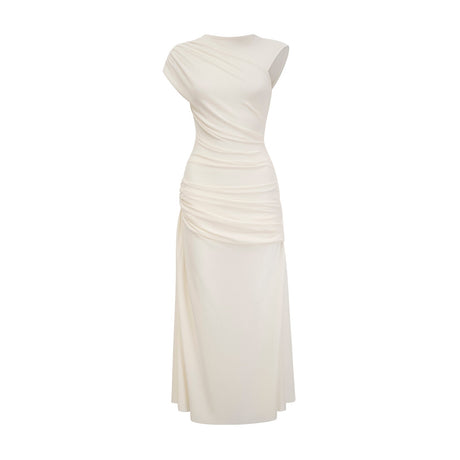 Lanetta jerseyknit draped midi dress
