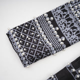 Laney Blazer Black & White Pattern VNeck Dress