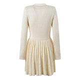 Laney Dress - A - Line Silhouette With Fitted Bodice - Button - Down Pleated Skirt - Tailored Fit - Embellished Buttons & Pockets