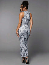 Laura Maxi Dress - Refined Style - Slim Fit - Sleeveless - High Stretch Fabric Elasticity - Ruched - Mid Waist - Premium Quality