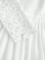 Lauretta Midi Dress - Round Neck - Formal & Evening - Regular Sleeve - High Waist - A Line