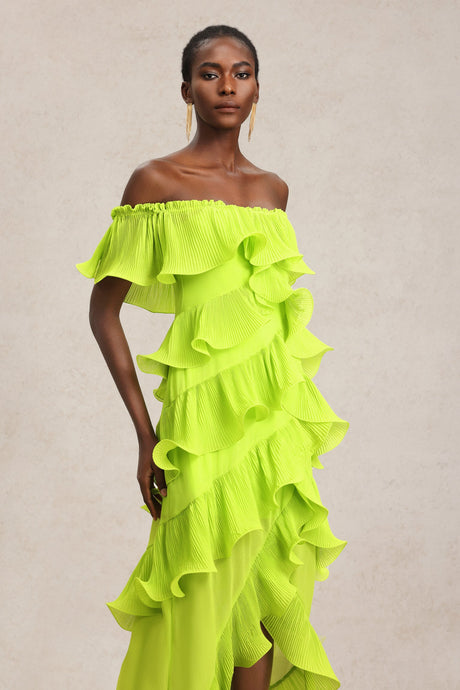 Lavinia Yellow Ruffled Maxi Dress