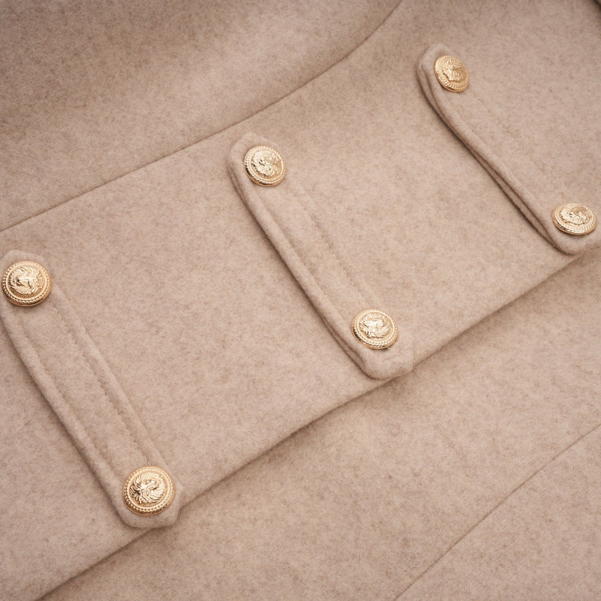 Layla Coat – Detachable - Cape Design – Faux - Fur Detailing – Self - Tie Design