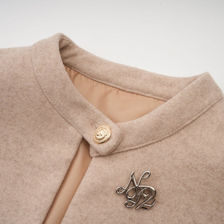 Layla Modern Coat with Detachable Cape and Scarf
