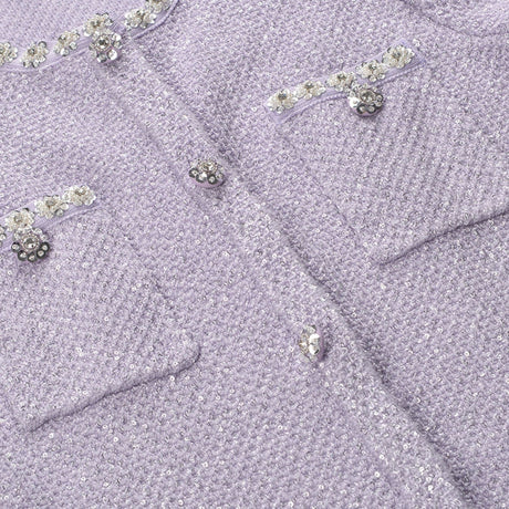 Léocadie purple embellished mini dress