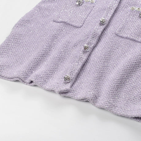 Léocadie purple embellished mini dress