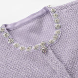 Léocadie purple embellished mini dress