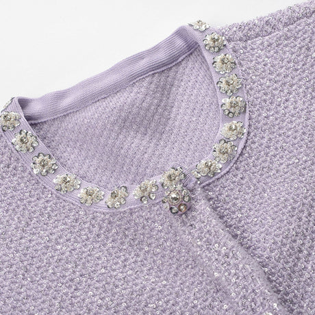 Léocadie purple embellished mini dress