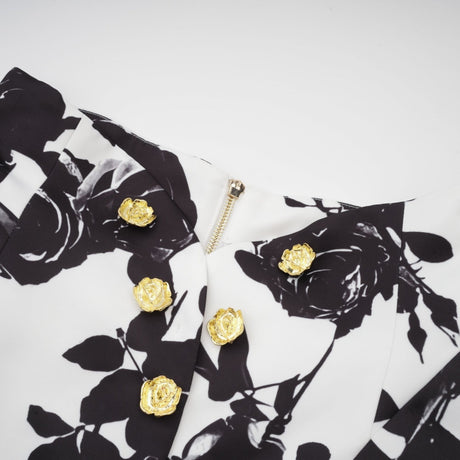 Léonor floralprint shirt  skirt matching set