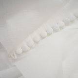 Letizia Mini Dress White Flared Sleeves Sheer Button Hem