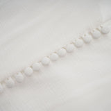 Letizia Mini Dress White Flared Sleeves Sheer Button Hem