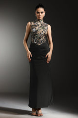 Lexi Black Floral Sequined Dress